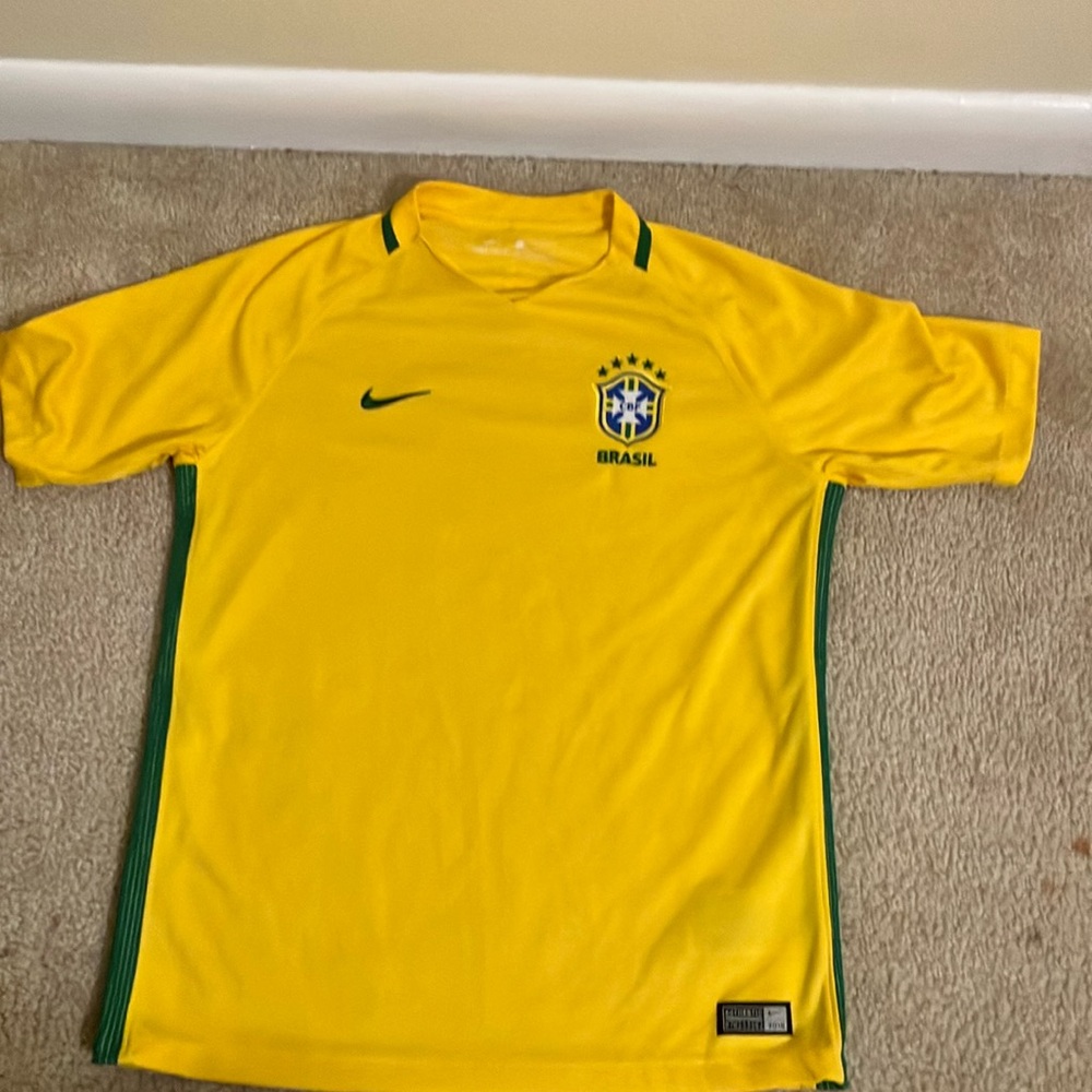 Yellow Nike Brazil Soccer Jersey